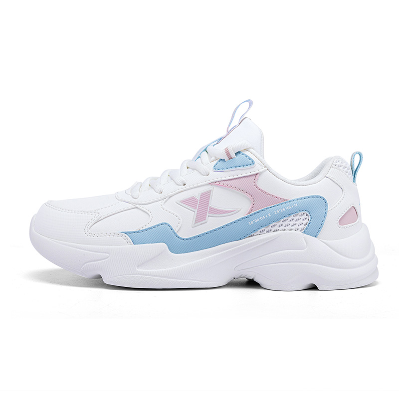 XTEP Cushioning Abrasion Resistant Breathable Low top Running Shoes Women’s White Blue