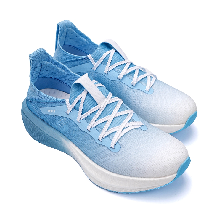 VOIT Running Shoes Unisex Low Top White Gradient Blue