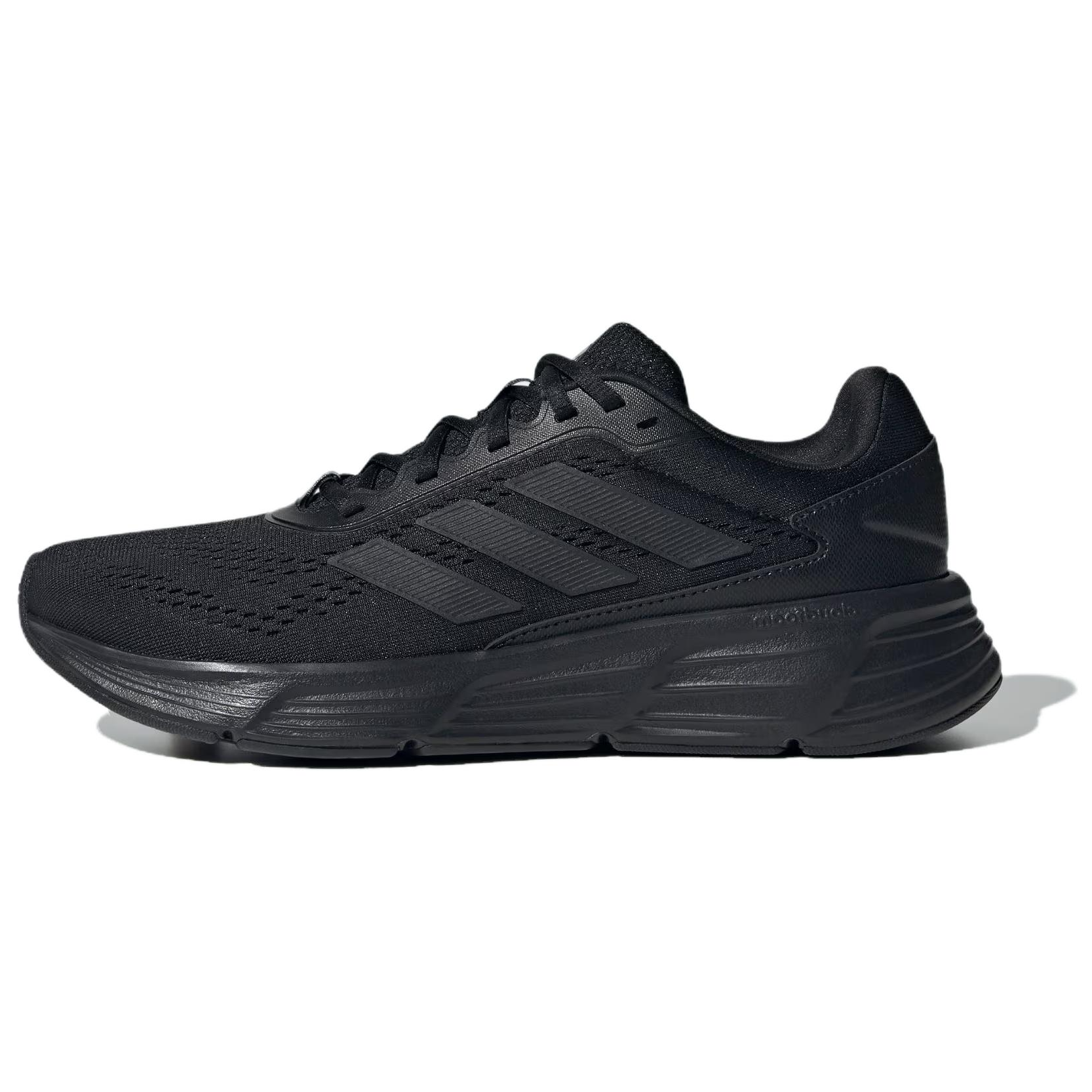 Adidas Galaxy PU, Textile, Synthetic Leather Abrasion Resistant Low top Running Shoes Unisex Black
