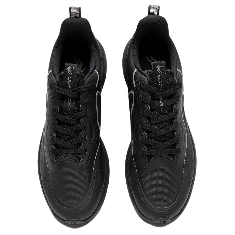 QIAODAN Slip Resistant Abrasion Resistant Slip Resistant Abrasion Resistant Low top Casual Running Shoes Men’s Black