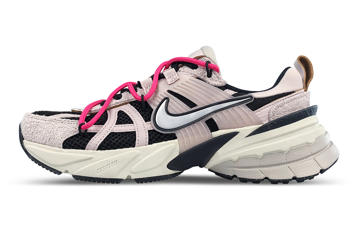 Nike V2K Run Low top Casual Running Shoes Unisex Black Pink