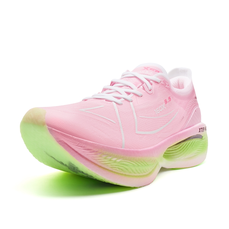XTEP 160X 3.5PRO Low top Carbon Plate Marathon Training Race Running Shoes Men’s Pink White
