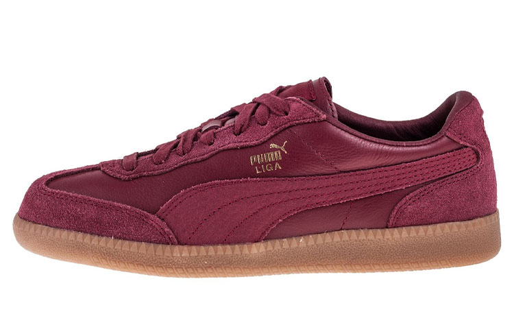 PUMA Liga Leather Casual Board Shoes Red Women's