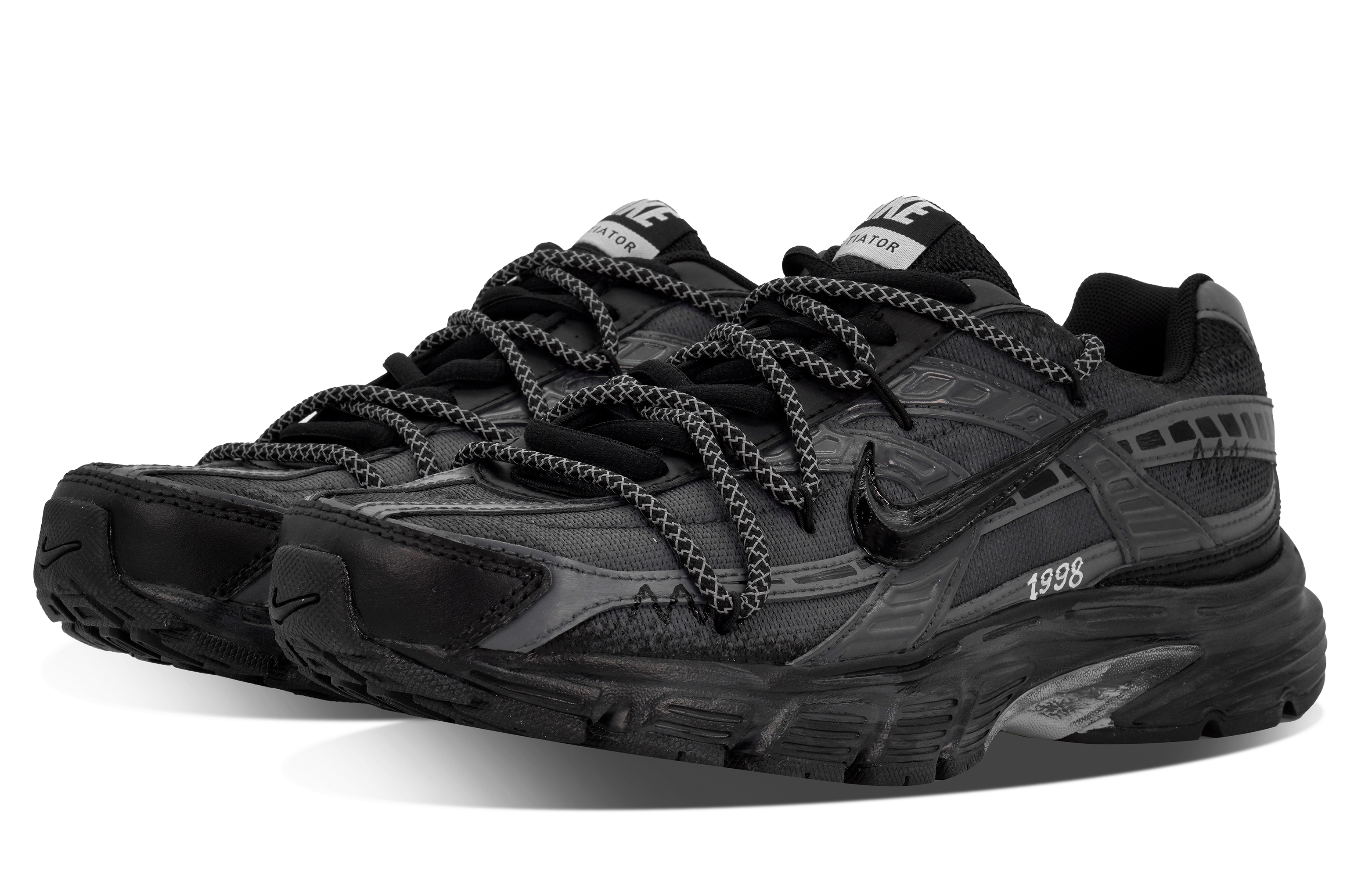 Nike Initiator Abrasion Resistant Low top Running Shoes Men’s Premium Black