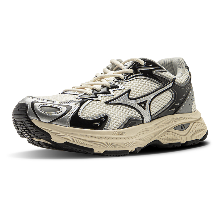 Oarism x Mizuno Racer S Collaboration Slip Resistant And Breathable Low top Running Shoes Unisex Beige Apricot Black