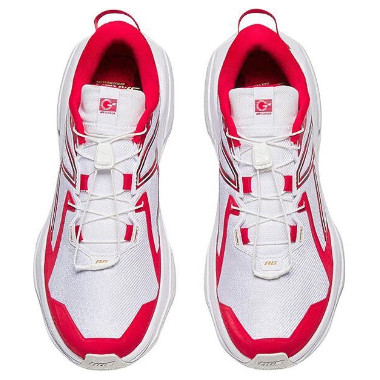 Anta Peregrine Falcon 2 Slip Resistant Coverage Cushioning Low top Trail Running Shoes Men’s White Gray Red
