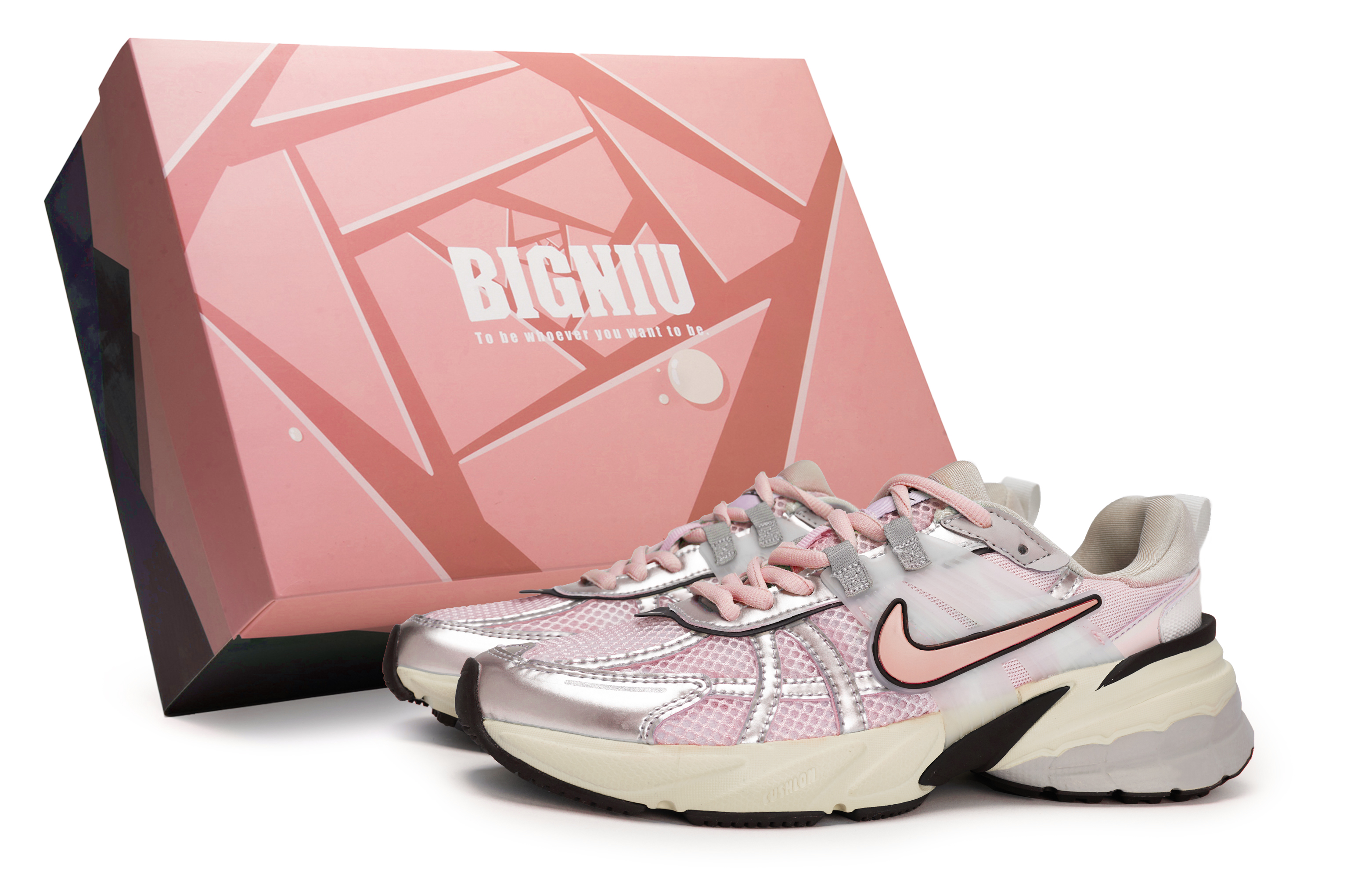 Nike V2K Run Slip Resistant Abrasion Resistant Slip Resistant Abrasion Resistant Low top Casual Running Shoes Women’s