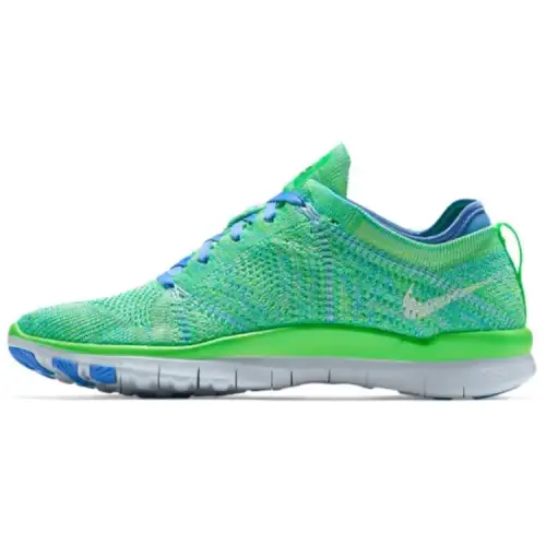 Nike Free Tr Flyknit Voltage Green Chalk Blue Women's