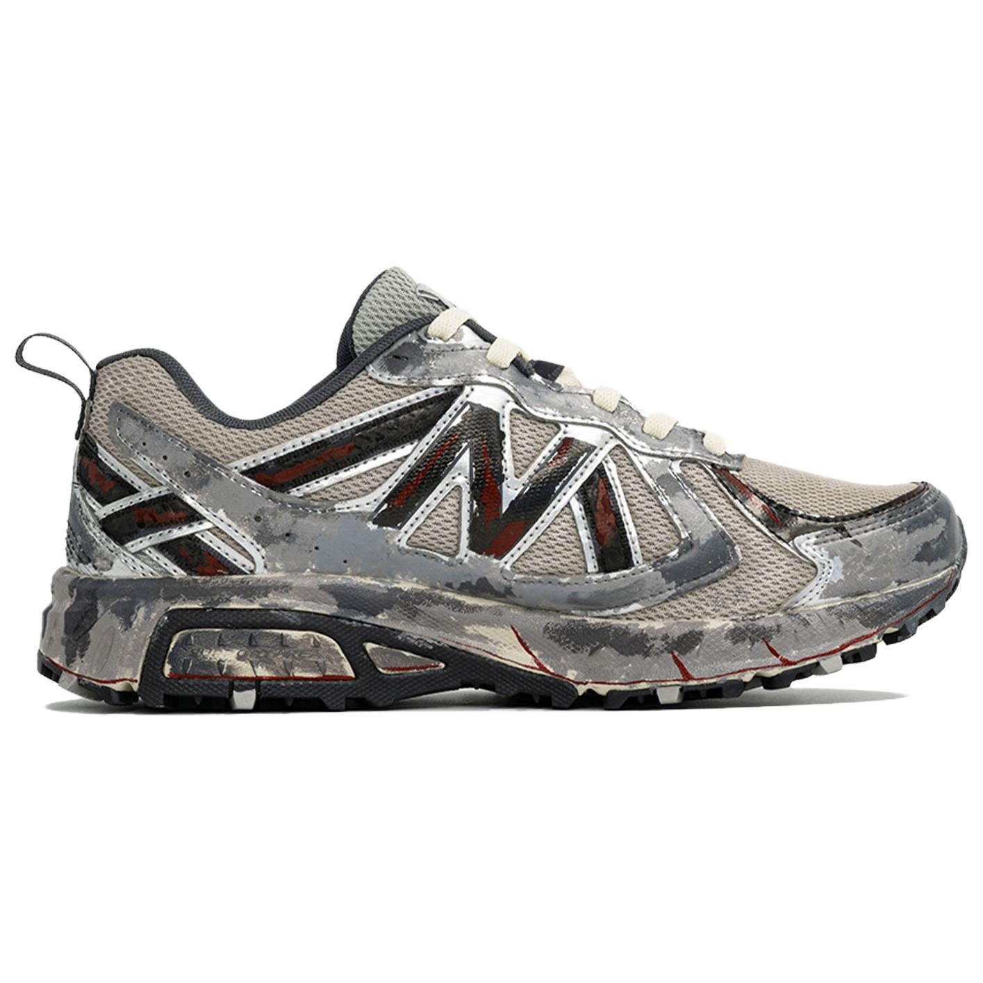 New Balance NB 410 V5 Abrasion Resistant Low top Casual Running Shoes Unisex Silver Black Gray