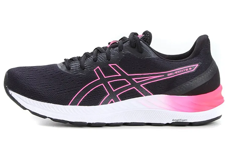 Asics Gel Excite 8 Lightweight Low top Running Shoes Women's Black Pink