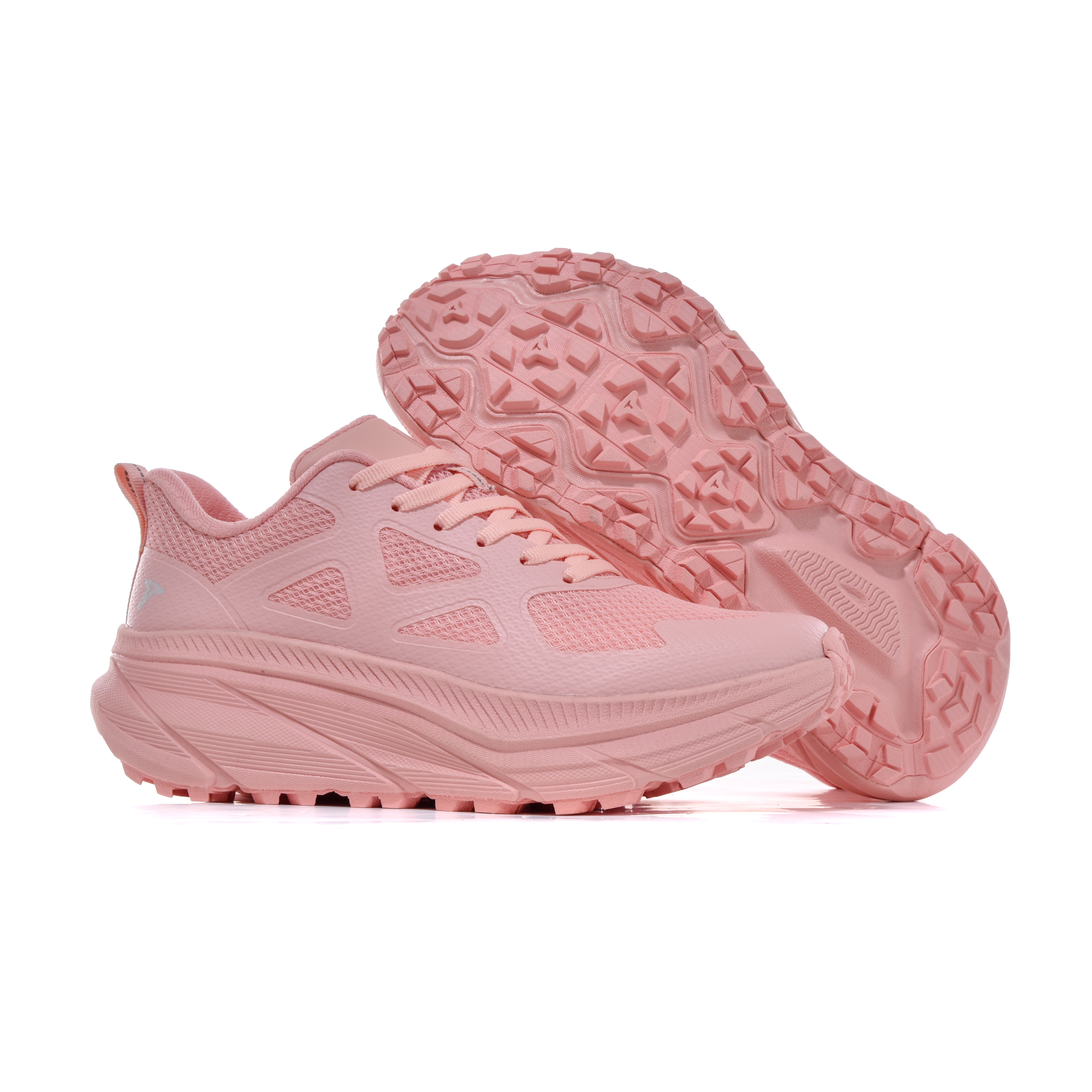 TREEPERI Lightweight Slip Resistant Cushioning Height Increasing Low top Running Shoes Unisex Macaroon Pink