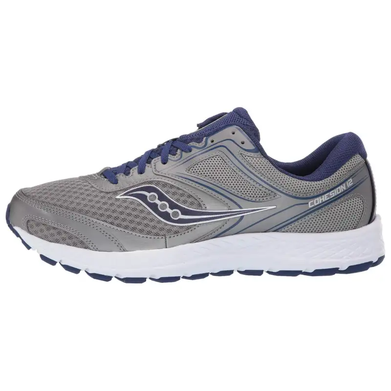 Saucony Cohesion 12 Cushioning Lightweight Low top Running Shoes Men's Blue Gray
