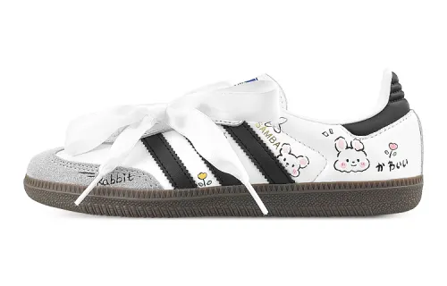 Adidas Originals Samba Low top Skateboard Shoes Unisex Black White Pink