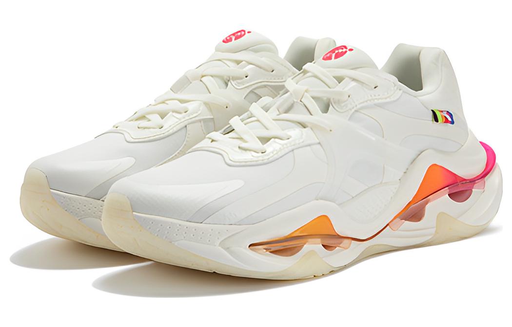 361° Wind Whirlpool Comfortable And Trendy Slip Resistant Abrasion Resistant Low top Running Shoes Men’s White Orange