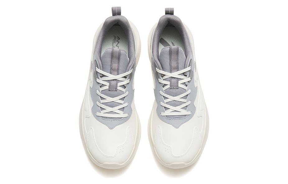 Anta Comfortable Cushioning Low top Casual Running Shoes Men’s White Gray