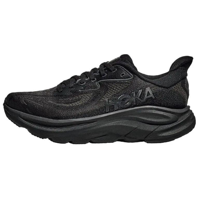 HOKA ONE ONE CLIFTON 10 Low top Casual Running Shoes Men's Black Wide Fit