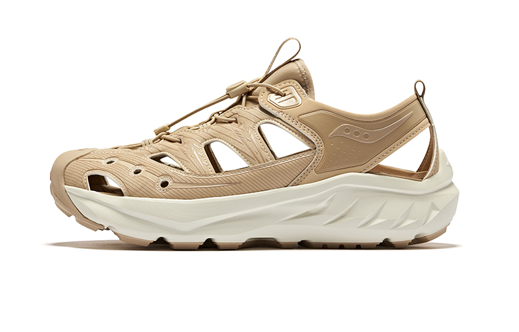 Saucony Cradle Slip Resistant Abrasion Resistant Low top Running Shoes Unisex Light Khaki