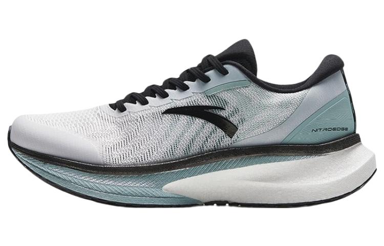 Anta Lace Up Slip Resistant Abrasion Resistant Slip Resistant Abrasion Resistant Low top Running Shoes Men’s Gray Black