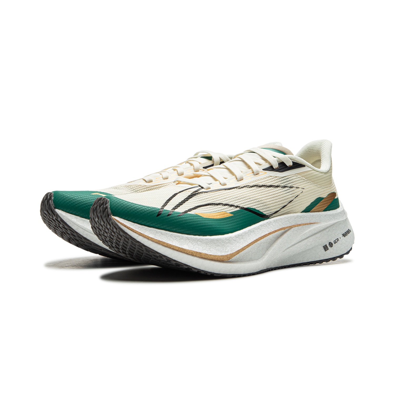 Li Ning Feidian 4 Challenger Running Shoes Women’s Low Top Beige Green