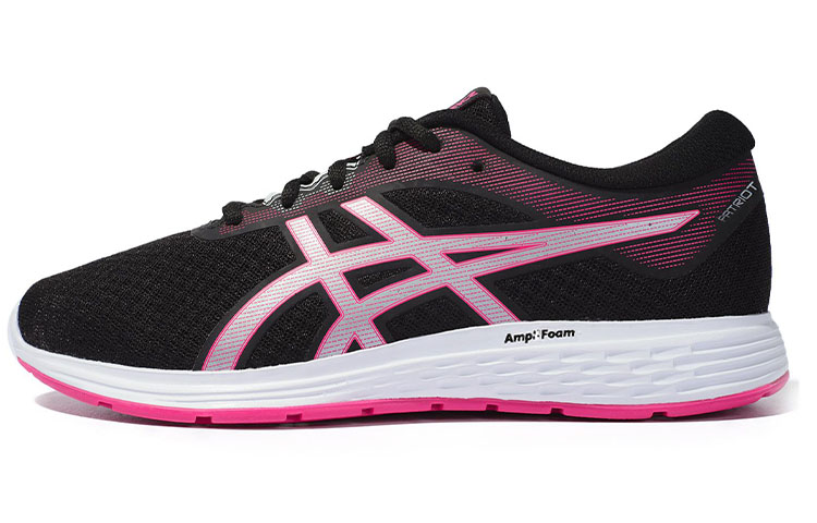Asics Patriot Comfortable Abrasion Resistant Low top Running Shoes Women's Black Pink