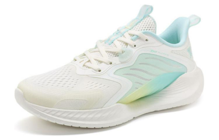 XTEP Chasing Wind 6.0 Cushioning Slip Resistant Abrasion Resistant Low top Running Shoes Women’s White Green