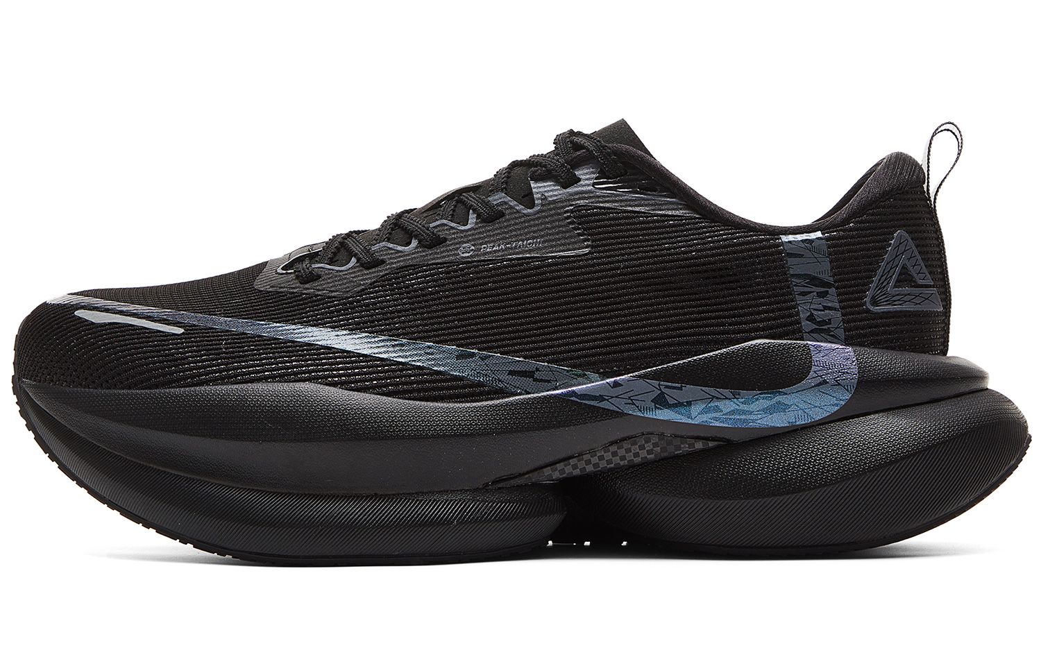 Peak Second Breath Pro Black Training Color Carburized Plate Physically Foamed Marathon Thick-Soled Racing Shoes Shock Absorbing Wear Resistant Rebound Low-top Running Shoes Men's All Black