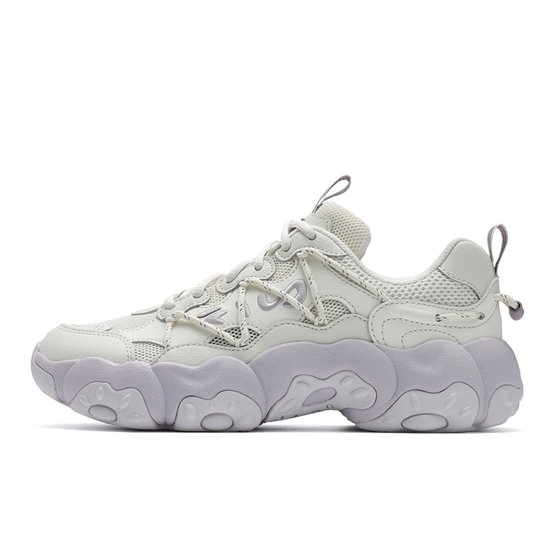 FILA FLUID 6 Cat Paw 6 Rebound Slip Resistant Abrasion Resistant Low top Casual Shoes Women's Milk White