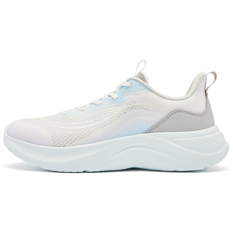 QIAODAN Breathable And Lightweight Low top Running Shoes Women’s White Green Gray