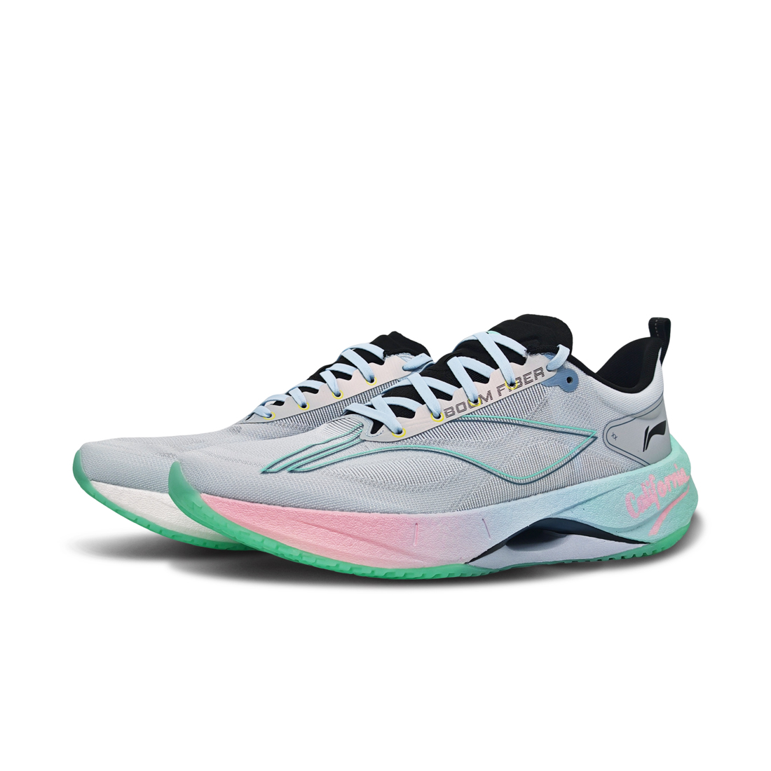 Li Ning Super Light 21 Slip Resistant, Abrasion Resistant, Rebound Low top Training Running Shoes Unisex Gray Pink