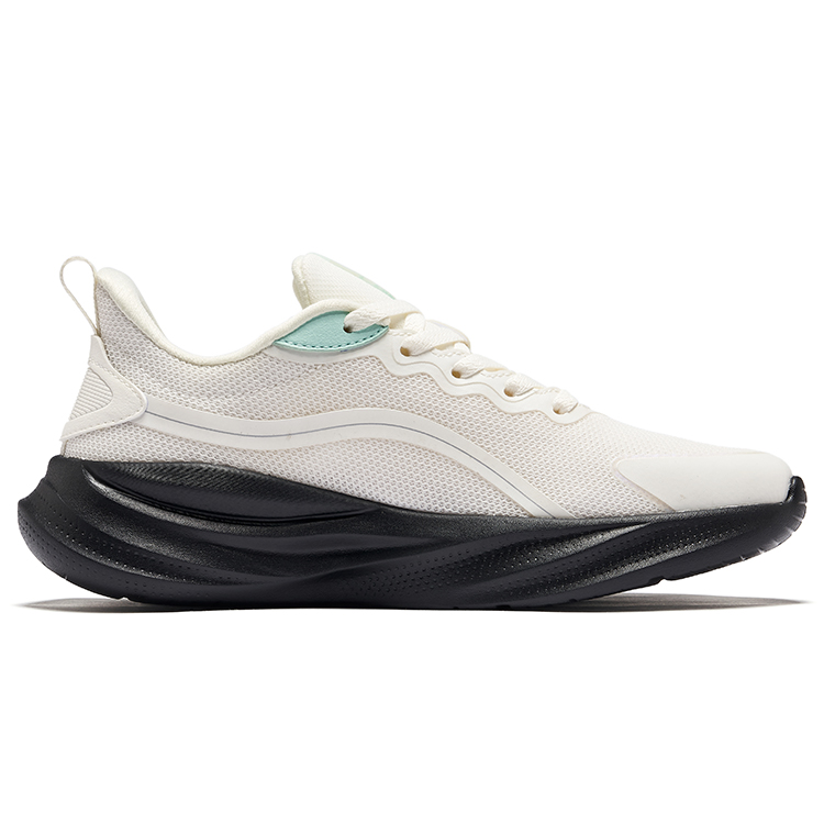 Erke Cushioning Breathable Rebound Low top Casual Running Shoes Women’s Microcrystal White Jet Black