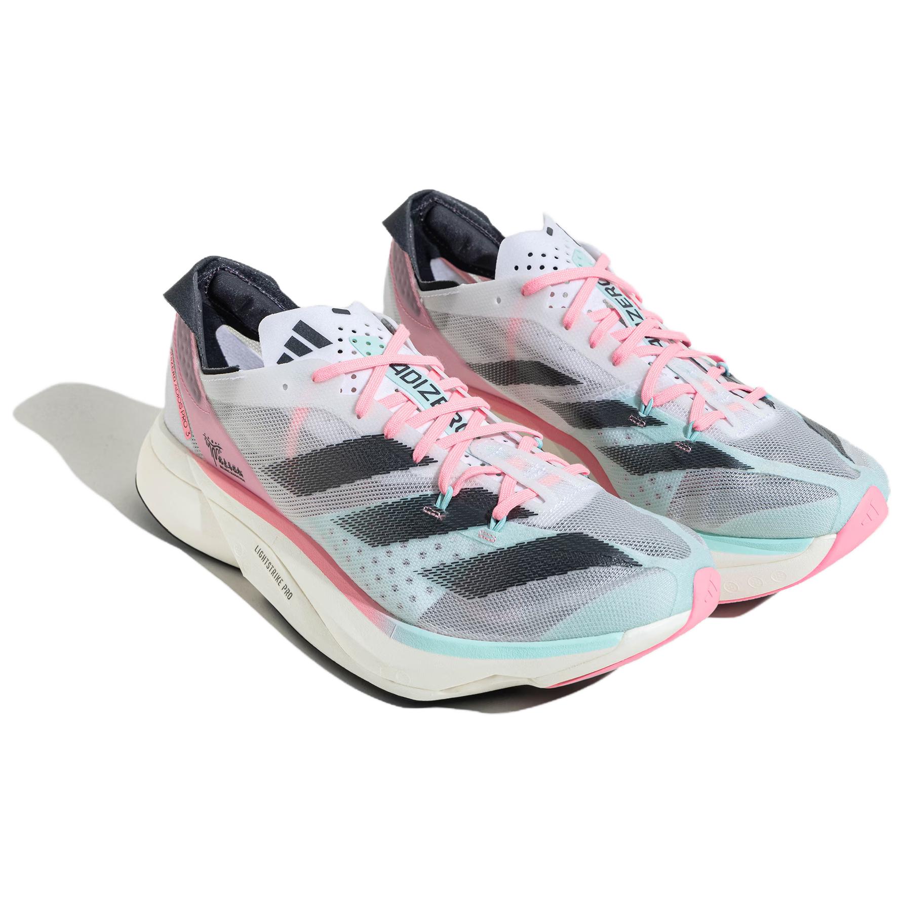 Adidas Adizero Adios Pro 3 Low top Running Shoes Unisex White Gray