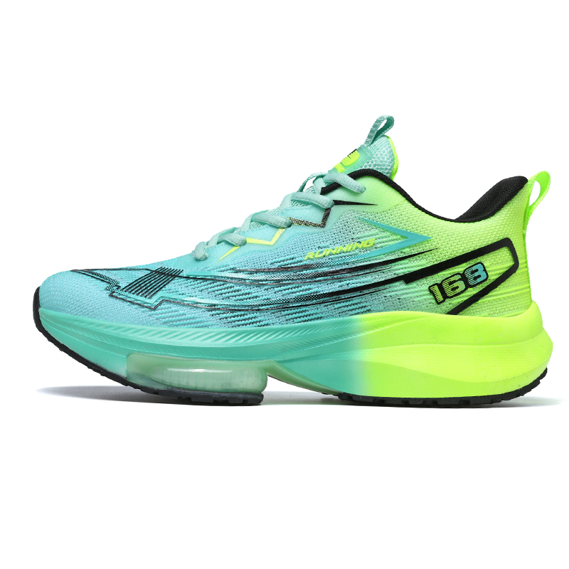 MEKY Running Shoes Men’s Low Top Black/White/Green