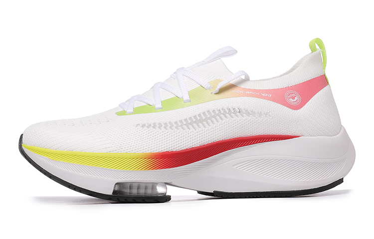 VOIT Nitrogen Brushed Air Cushion Light Alpha Super Critical Ultra-Light Thick Sole Increased Horse Year CNY New Year Model Shock Absorbing Rebound Low-top Physical Test Physical Exam Racing Training Long-distance Marathon Running Shoes Same Style for Men and Women White Rainbow