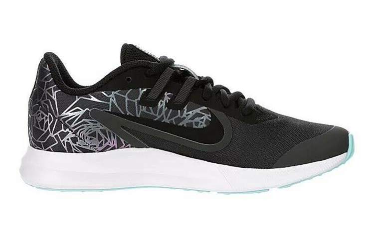 Женские кроссовки Nike Downshifter 9 (черно-белые) — фото 2