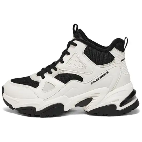 Skechers DLITES Breathable And Resilient High top Running Shoes Women's White Black