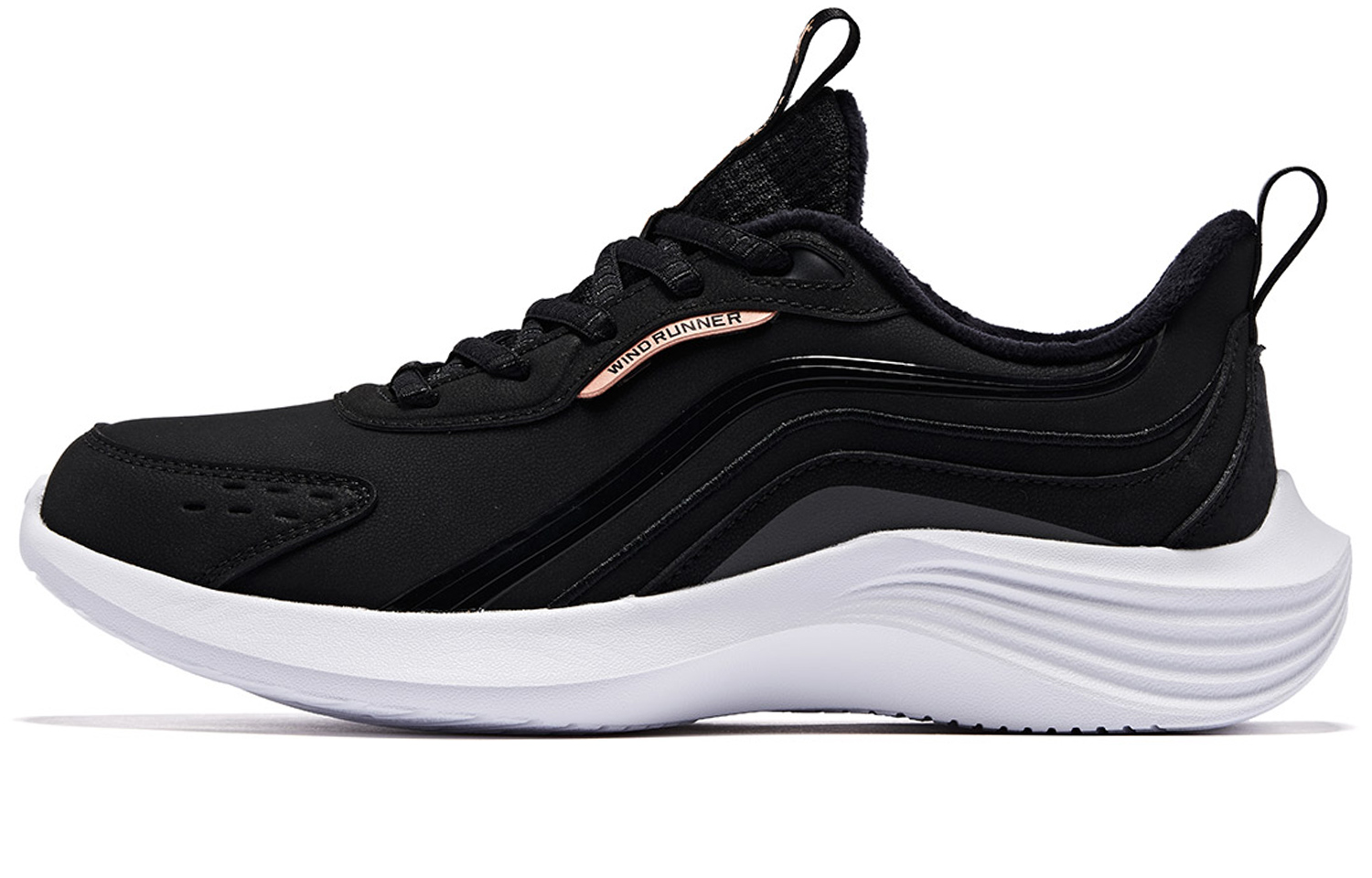 QIAODAN Cushioning Abrasion Resistant Cushioning, Wear Resistant Low top Running Shoes Women’s Black