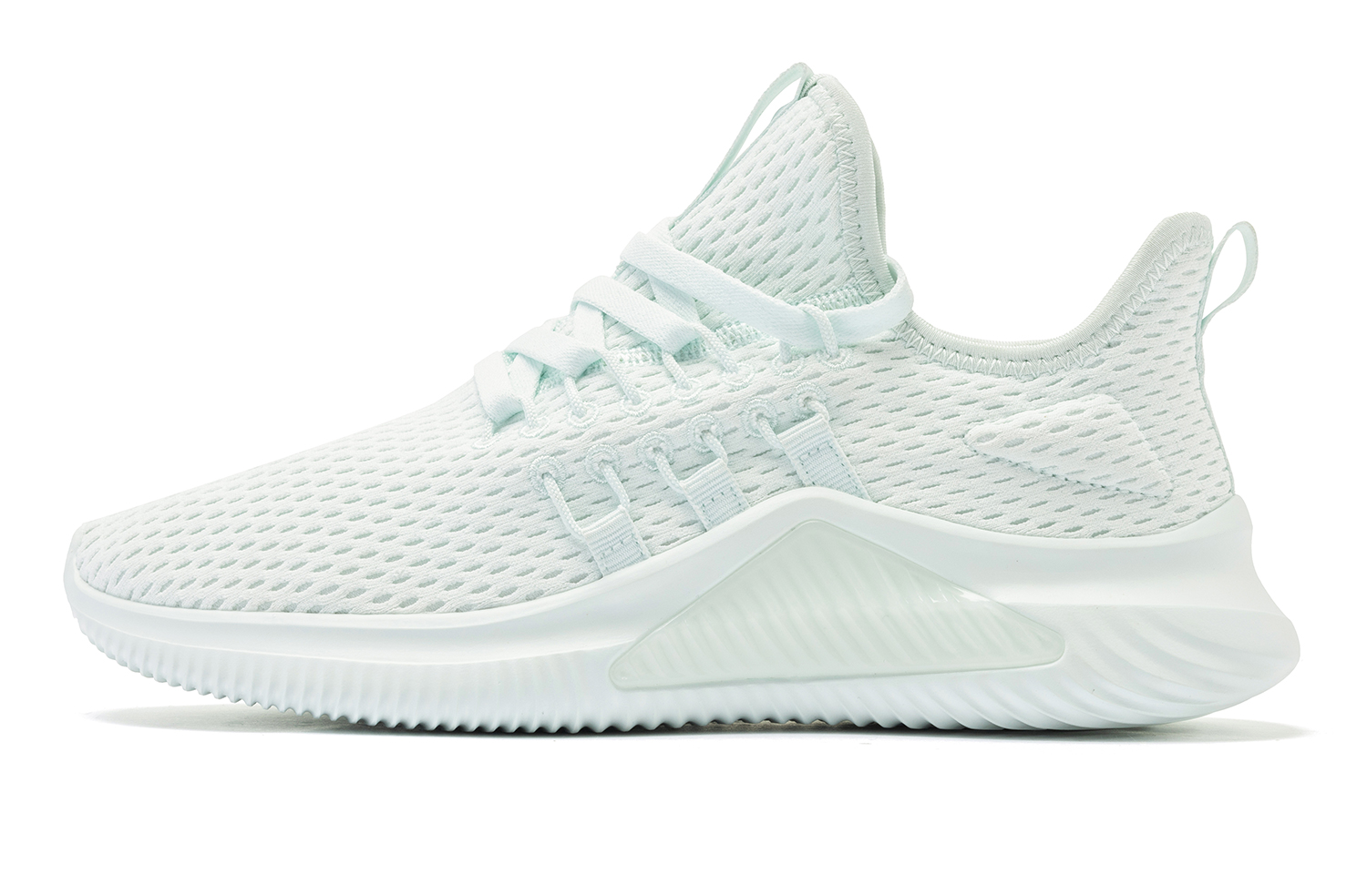 QIAODAN Wear resistant And Lightweight Low top Running Shoes Women’s Light Transparent Green Jordan White