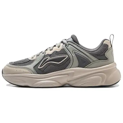 LiNing Coconut Milk Cushioning Height Increase With Rebound Low Top Casual Shoes Men's Deep Eagle Frost Gray