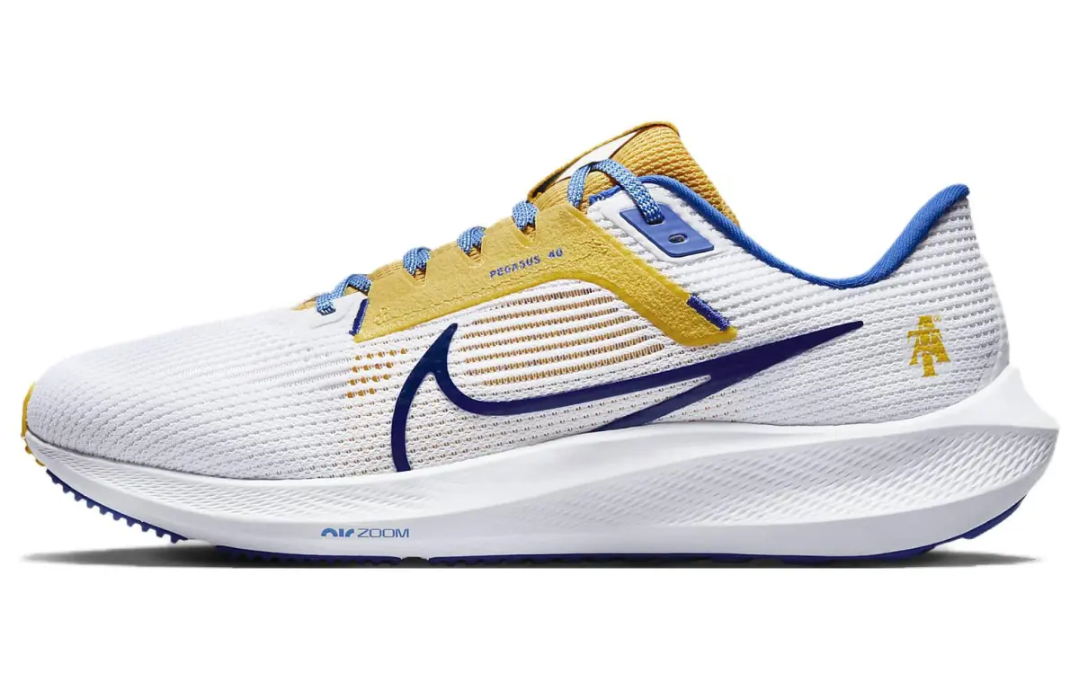 Nike Air Zoom Pegasus 40 Abrasion Resistant Abrasion Resistant Low top Marathon Running Shoes Men's White Yellow Blue