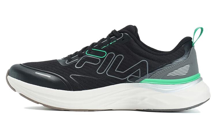 FILA Vola Evo Textile, Synthetic Leather Breathable And Lightweight Low top Running Shoes Men's Caviar Gray