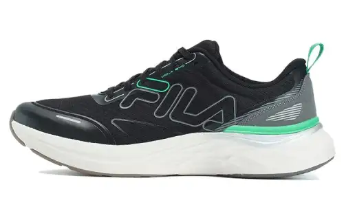 FILA Vola Evo Textile, Synthetic Leather Breathable And Lightweight Low top Running Shoes Men's Caviar Gray