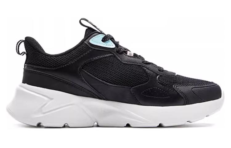 QIAODAN Slip Resistant Abrasion Resistant Low top Casual Running Shoes Women’s Black Blue