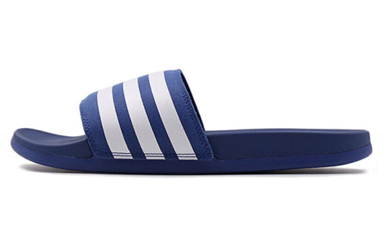 Adidas Adilette Rubber Sole Slip Resistant Slide Slippers Unisex Blue White
