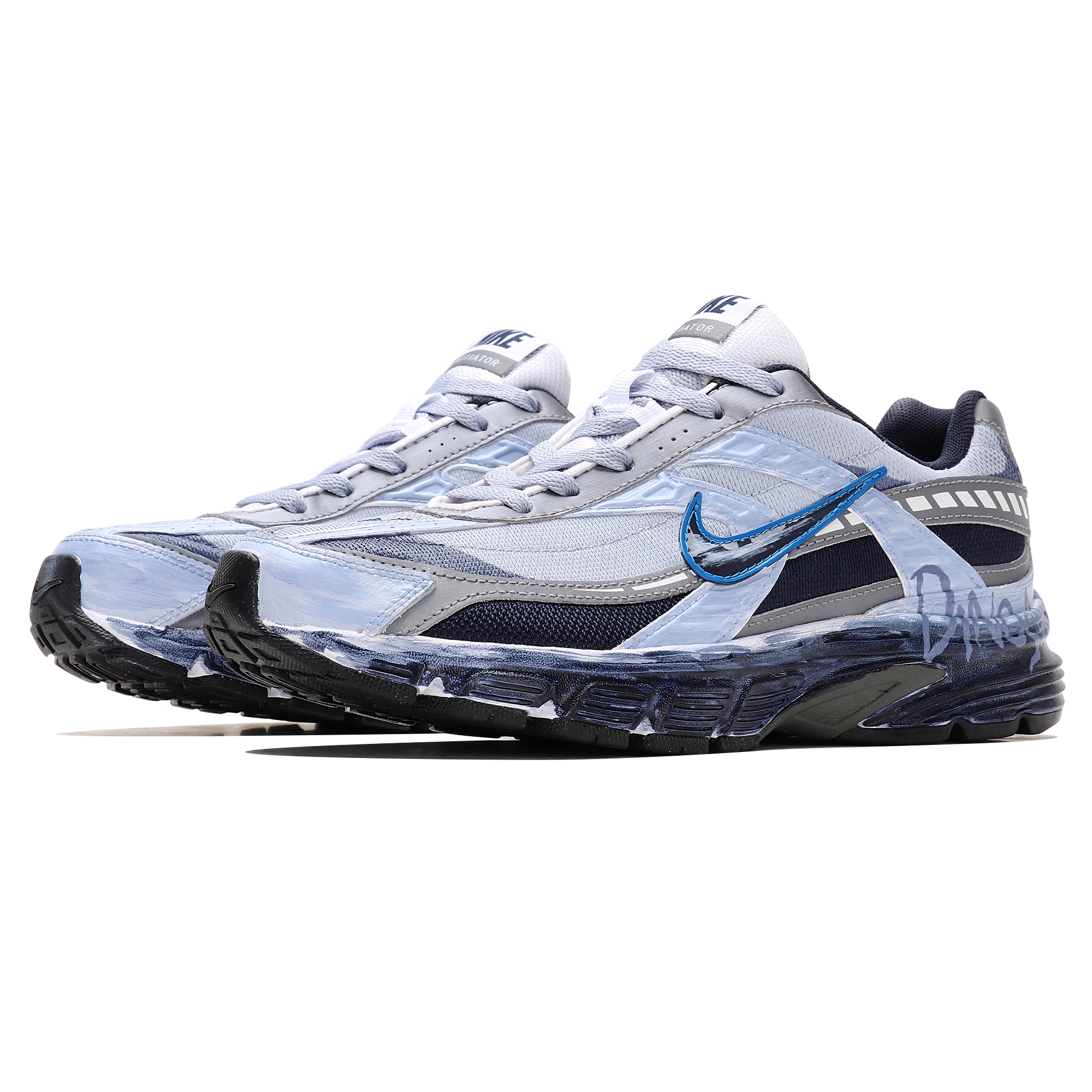 Nike Initiator Abrasion Resistant Abrasion Resistant Low top Casual Running Shoes Men’s Gray Purple