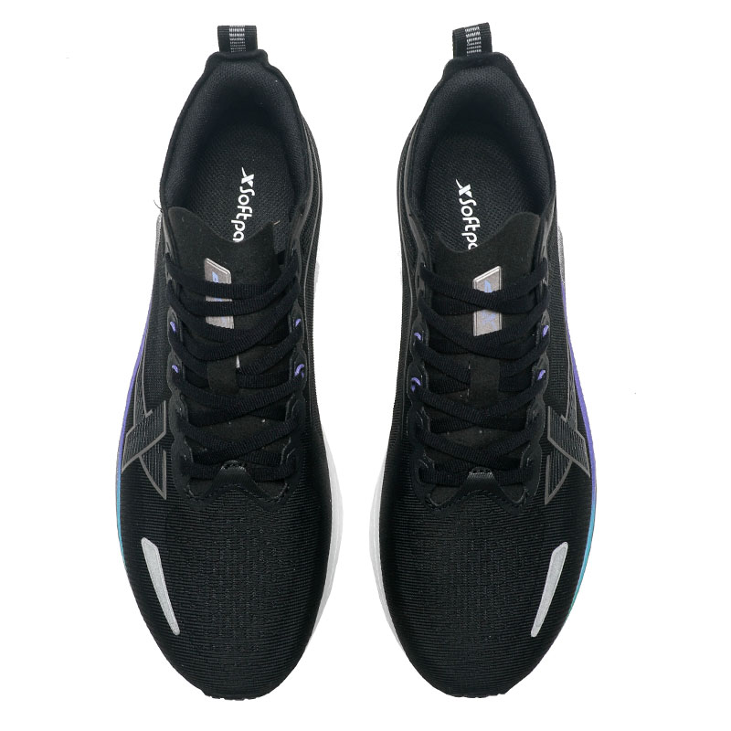 XTEP 5 Speed 2.0 Cushioning, Wear Resistant Low top Slip Resistant Rubber Marathon Training Running Shoes Men’s Black