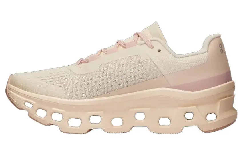 On Cloudmonster Mesh, Textile Low top Carbon Plate Training Long Distance Running Shoes Women's Moon Gray
