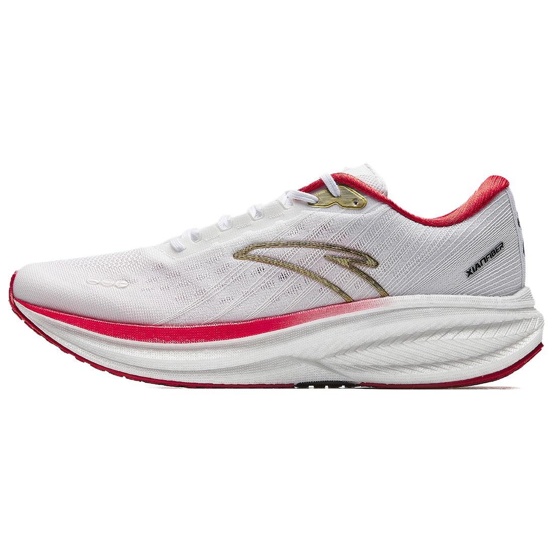Anta Champion 3 Cushioning Abrasion Resistant Lightweight Low top Long Distance Running Shoes Men’s White Red