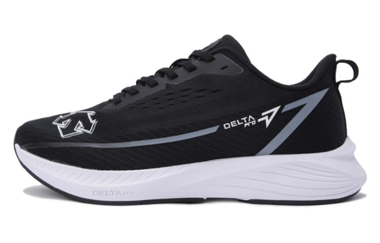 DESCENTE Delta Pro Comfortable Round Toe Slip Resistant Abrasion Resistant Low top Casual Running Shoes Unisex Black