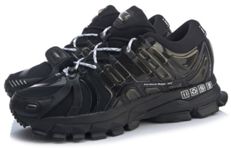 Li Ning Cushioning Slip Resistant Low top Running Shoes Women’s Pure Black
