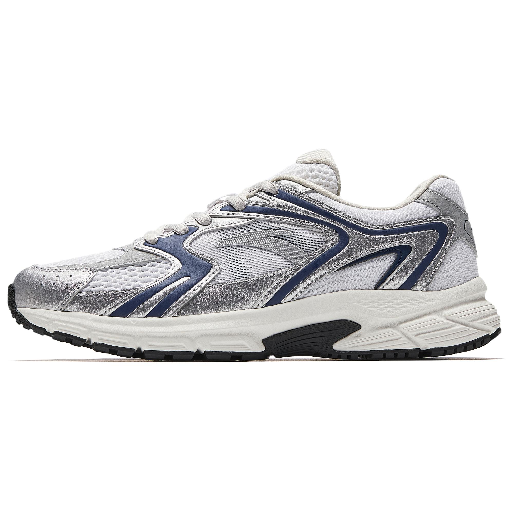 Anta Height Increasing Lightweight Breathable Low top Casual City Commuting Running Shoes Women’s White Silver Blue